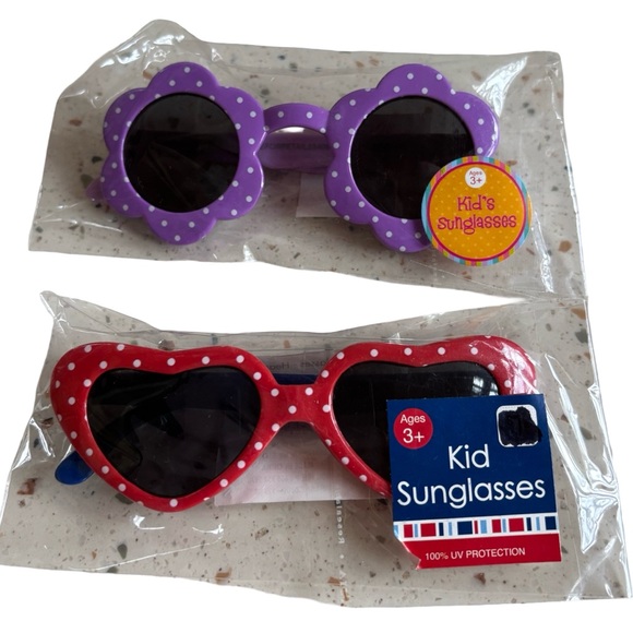 Kids' Purple and Red Sunglasses‎ Set Age 3 plus - Picture 1 of 3